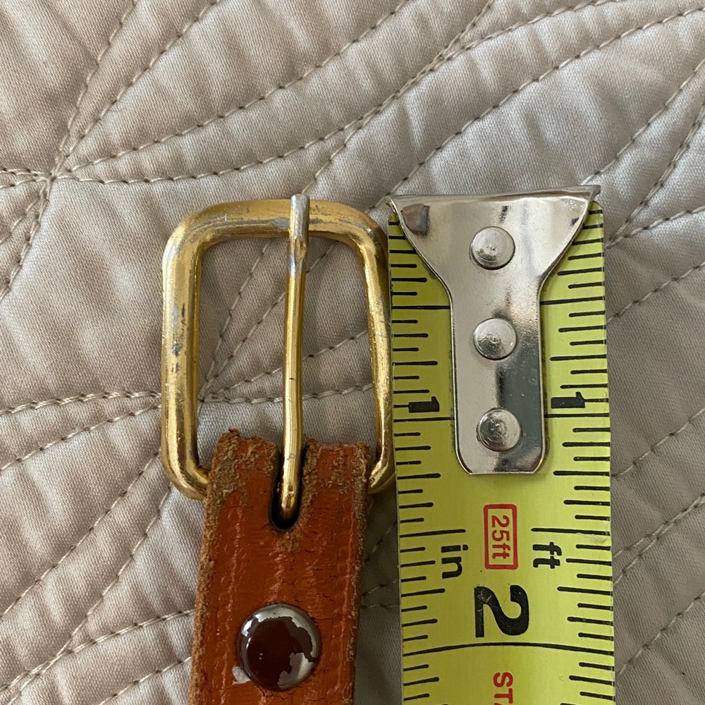 Vintage Beaded Brown Leather Belt - Picture 13 of 16